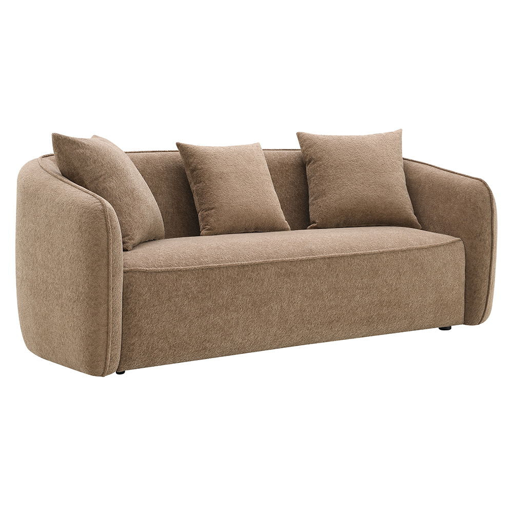Keith - Sofa With 3 Pillows Brown