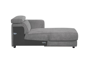 Alwin - Modular Rf Chaise - Dark Gray Fabric