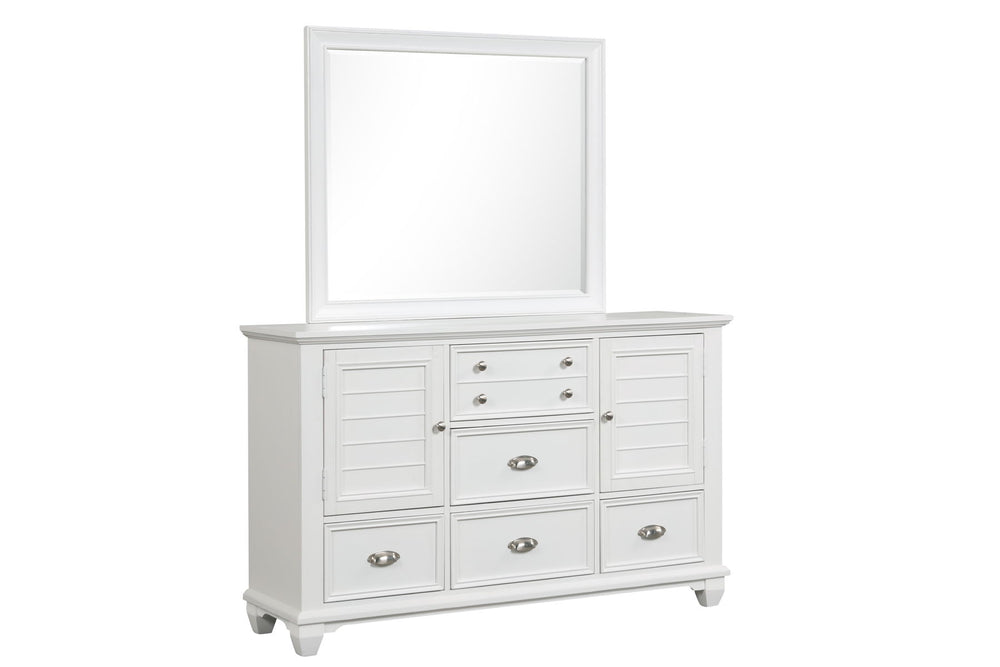 Jamestown - Dresser & Mirror - White