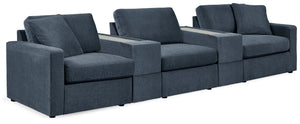 Modmax - Ink - Sectional Blue 5 Pc. Sectional With 2 Storage Consoles