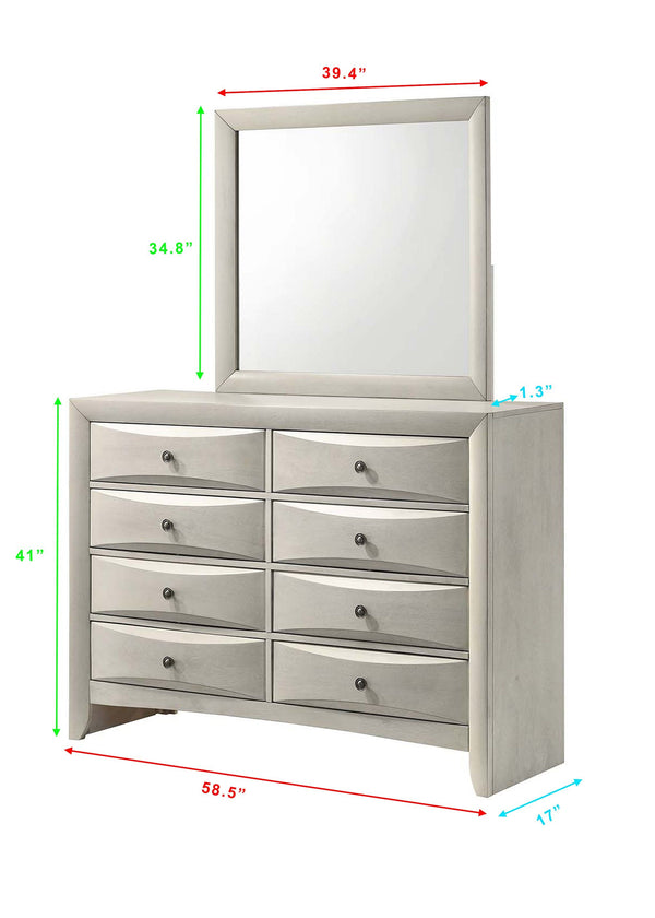 Emily - Dresser 8 Drawers - White