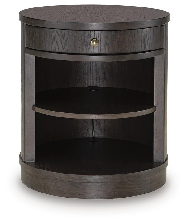 Leighmour - Accent Table - Dark Brown