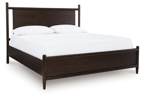 Dantenton - Panel Bed Dark Brown