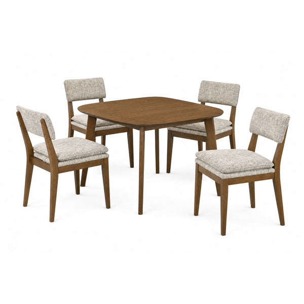 Miller - 39" Square Dining Table With 4 Side Chairs - Walnut