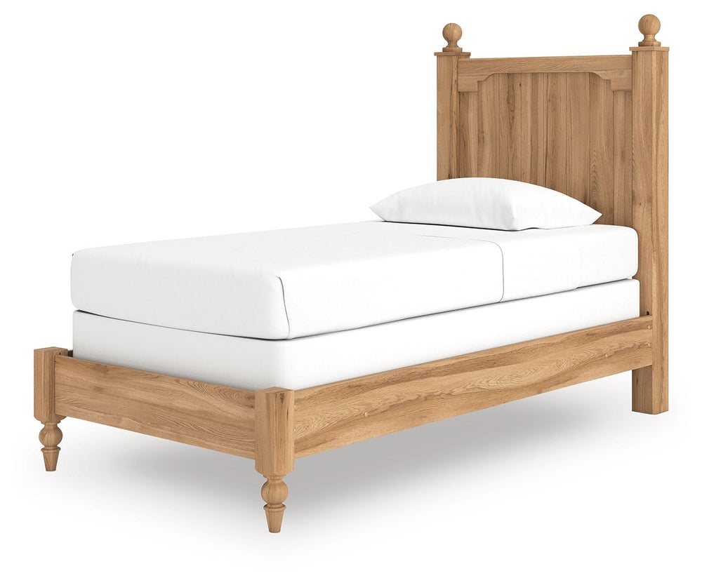 Aleaport - Panel Bed Light Brown
