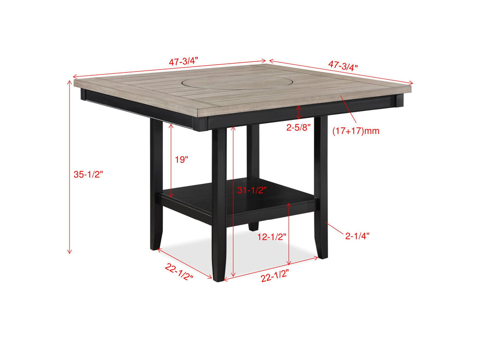 Fulton - 5 Piece Dining Room Set - Light Gray