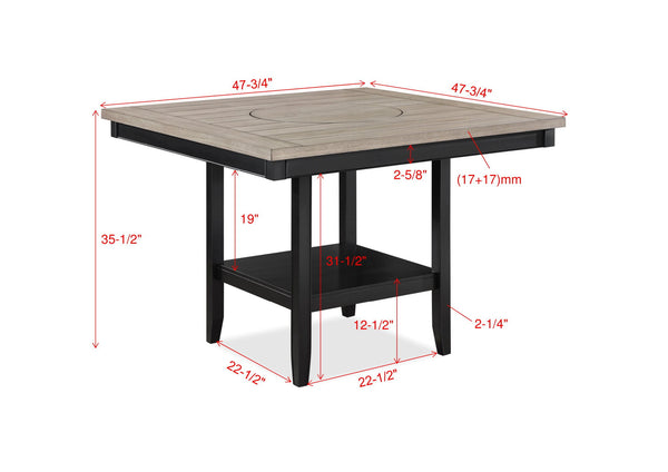 Fulton - 6 Piece Dining Room Set - Light Gray