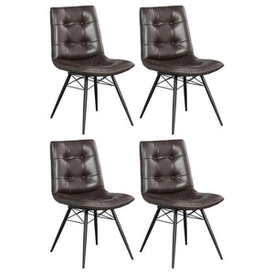 Aiken - Upholstered Dining Side Chair (Set of 4) Dark Brown