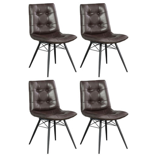 Aiken - Upholstered Dining Side Chair (Set of 4) Dark Brown