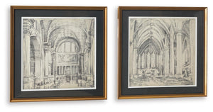 Downyard - Wall Art Set (Set of 2) - Black / Beige