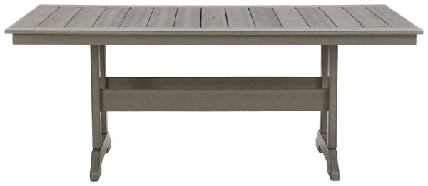 Visola - RECT Dining Table w/Umb OPT - Gray