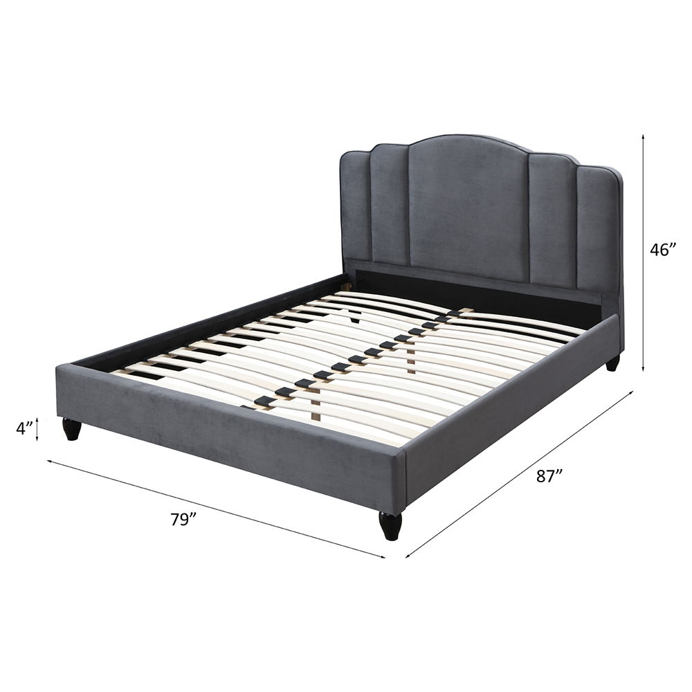Giada - Bed Charcoal