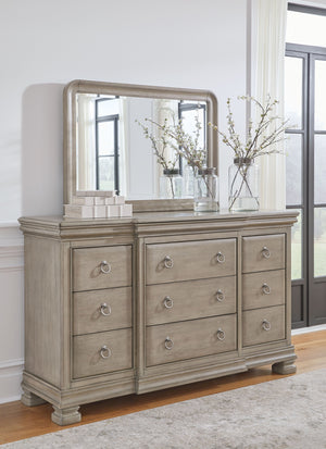 Lexorne - Gray - Dresser And Mirror