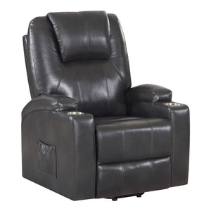 Evander - Power Lift Recliner Gunmetal