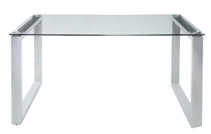 Abraham - Dining Table - Clear Glass Top & Chrome