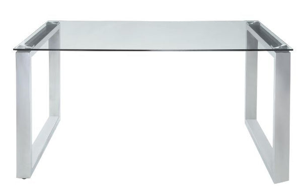 Abraham - Dining Table - Clear Glass Top & Chrome