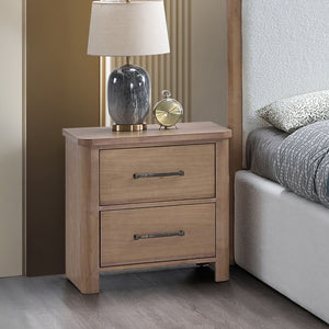 Anika - 2 Drawer Nightstand - Natural / Brown