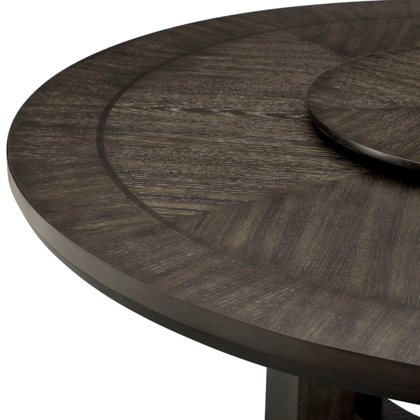 Jeffries - Round Table With Lazy Susan - Espresso