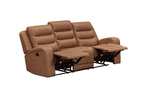 Napa - Manual Triple Recline Sofa - Wrangler Clay