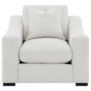 Ashlyn - Fabric Upholstered Track Arm Accent Chair - Sand