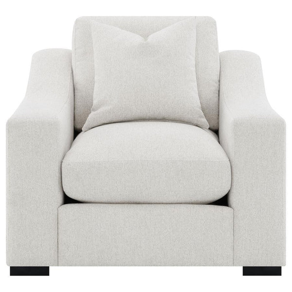 Ashlyn - Fabric Upholstered Track Arm Accent Chair - Sand