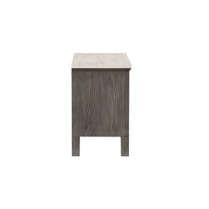 Lisbon - Marble Top Nightstand - Gray