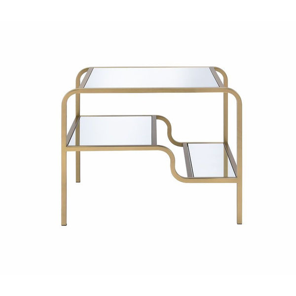 Astrid - End Table - Gold & Mirror