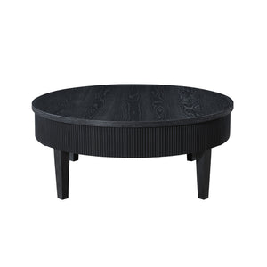 Tate - Round One Drawer Coffee Table - Black