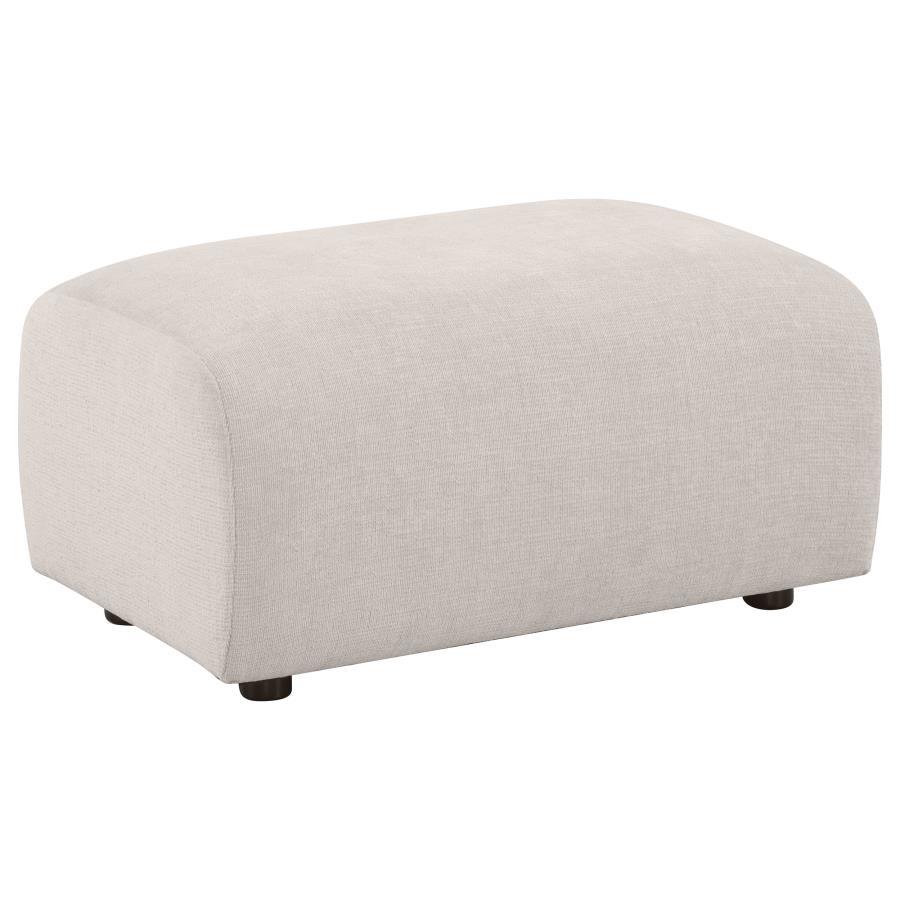 Burnett - Chenille Upholstered Ottoman Orange