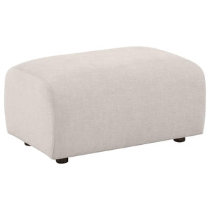 Burnett - Chenille Upholstered Ottoman Beige