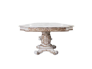 Vendome - 30" Dining Table With Pedestal Base - Antique Pearl