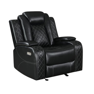 Orion II - Glider Recliner Black Power Reclining