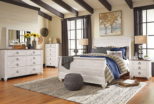 Willowton - Sleigh Bedroom Set Beige