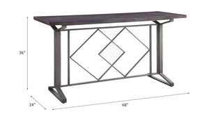 Evangeline - Counter Height Table - Salvaged Brown & Black
