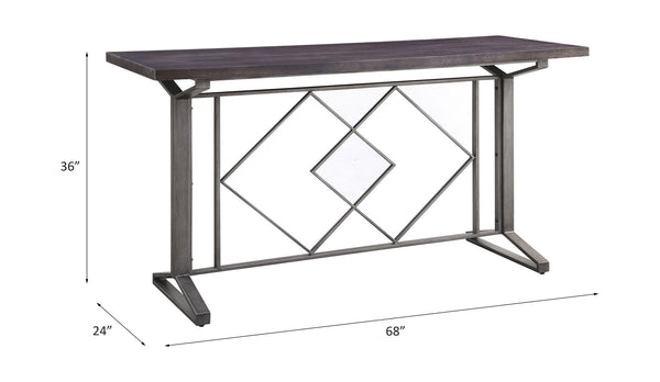 Evangeline - Counter Height Table - Salvaged Brown & Black