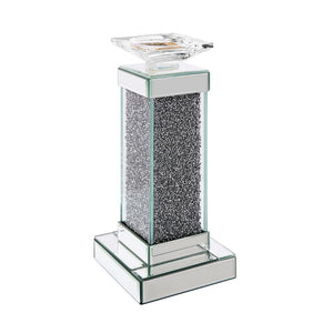 Rekha - Accent Candleholder Mirrored 5''W x 5''D x 13''H