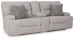 Acklen Place - Reclining Sectional Gray 3 Pc. Power Reclining Sectional With Storage Console