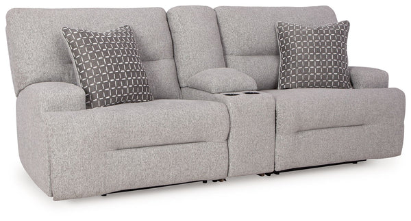Acklen Place - Reclining Sectional Gray 3 Pc. Power Reclining Sectional With Storage Console