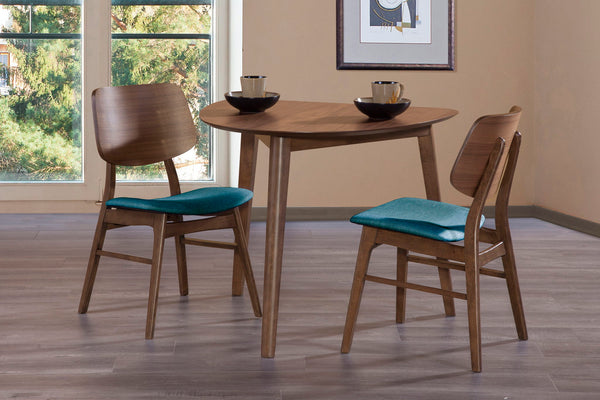 Oscar - Corner Table With 2 Cushion Chairs Blue