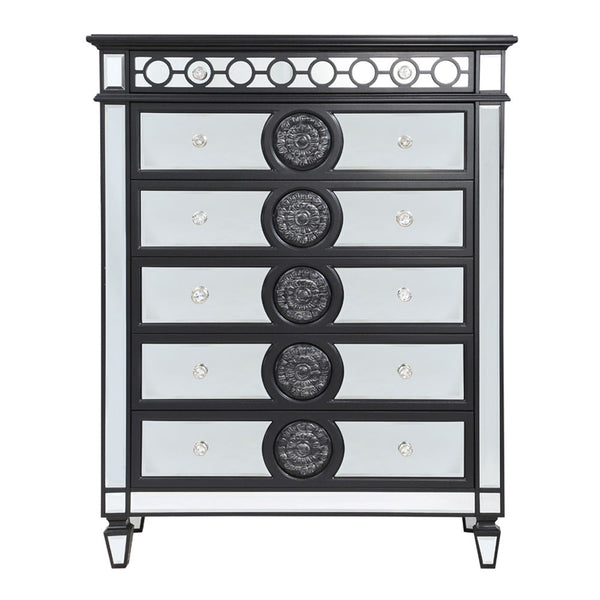 Varian II - Chest - Mirrored, Black & Sliver