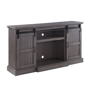 Admon - TV Stand With Fireplace - Gray Oak