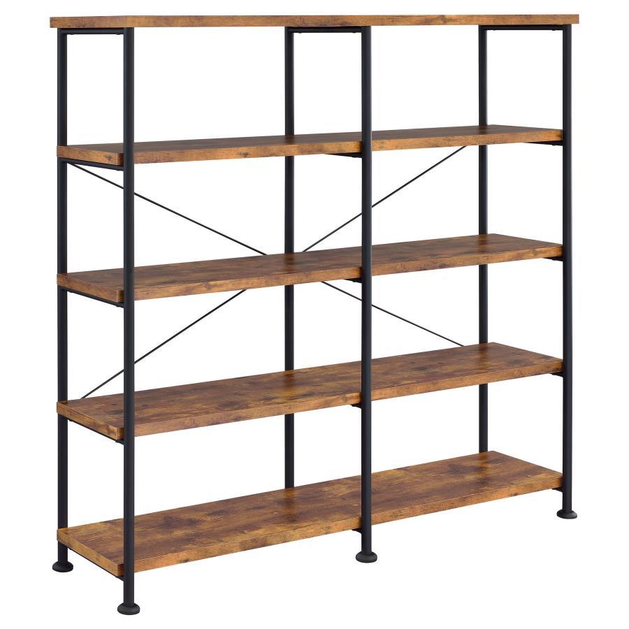 Analiese - 4-Shelf Double Bookshelf Light Brown