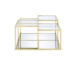 Uchenna - Coffee Table - Clear Glass & Gold