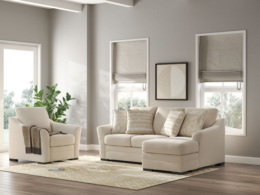 Lango - Living Room Set Beige 2 Pc. Sofa Chaise, Chair
