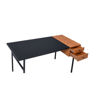 Oaken - Desk - Honey Oak & Black