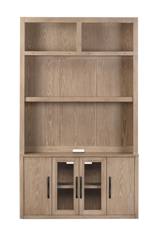 Breckenridge - 56" Console With Bookcase TV Hutch - Medium Brown