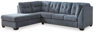 Marleton - Sleeper Sectional Blue 2 Pc. Left Arm Facing Corner Chaise Sleeper Sectional