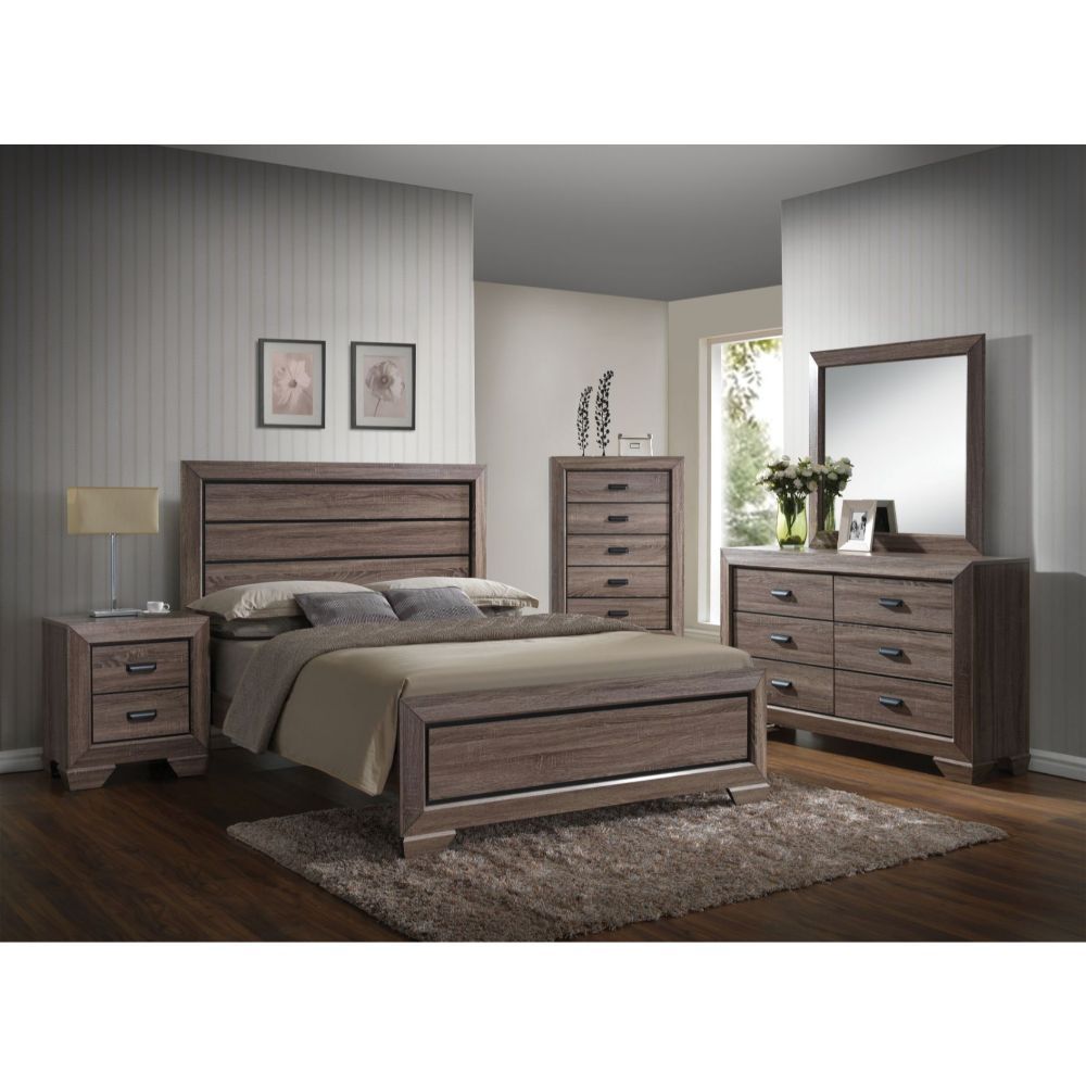 Lyndon - Bed Weathered Gray King