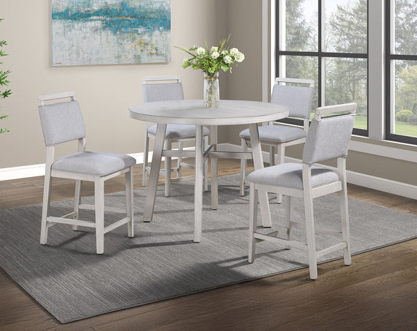 Blanche - 5 Piece Counter Dining Room Set - Antique White