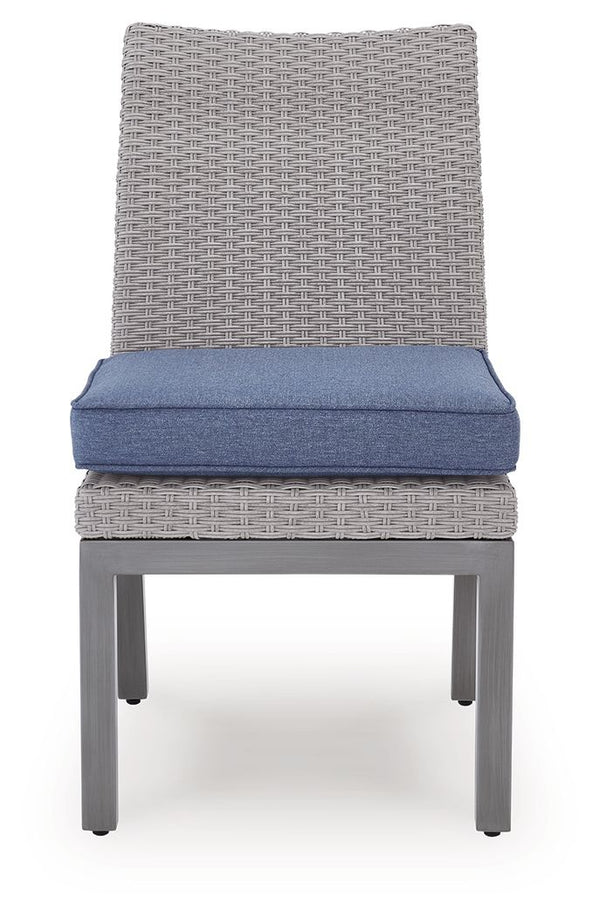 Half Moon Beach - Side Chair With Cushion (Set of 2) - Blue / Gray